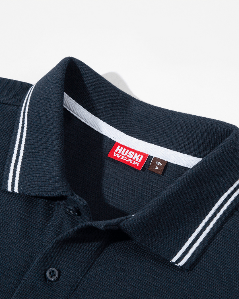 Shore Pique Polo Navy Blue M