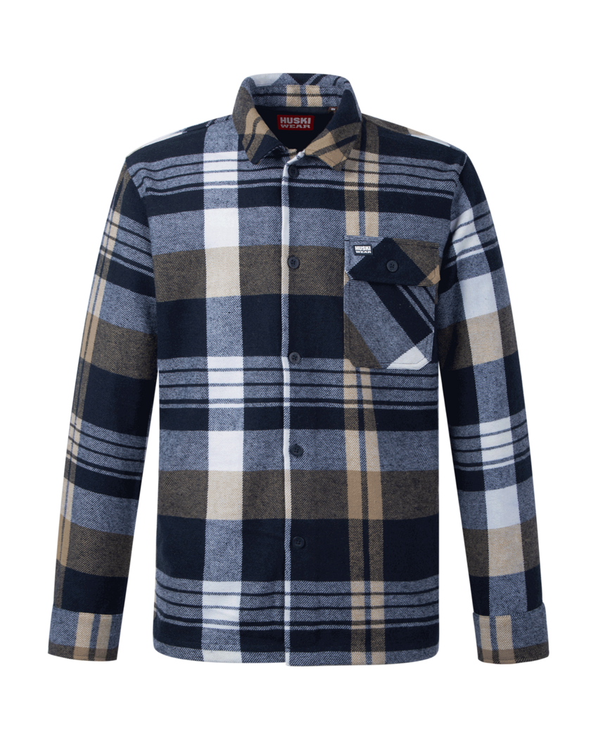 FAT FLANNEL SHIRT Navy Blue M