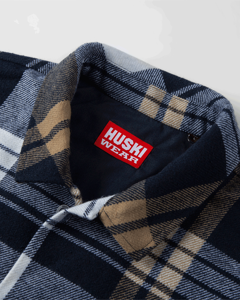 FAT FLANNEL SHIRT Navy Blue XL