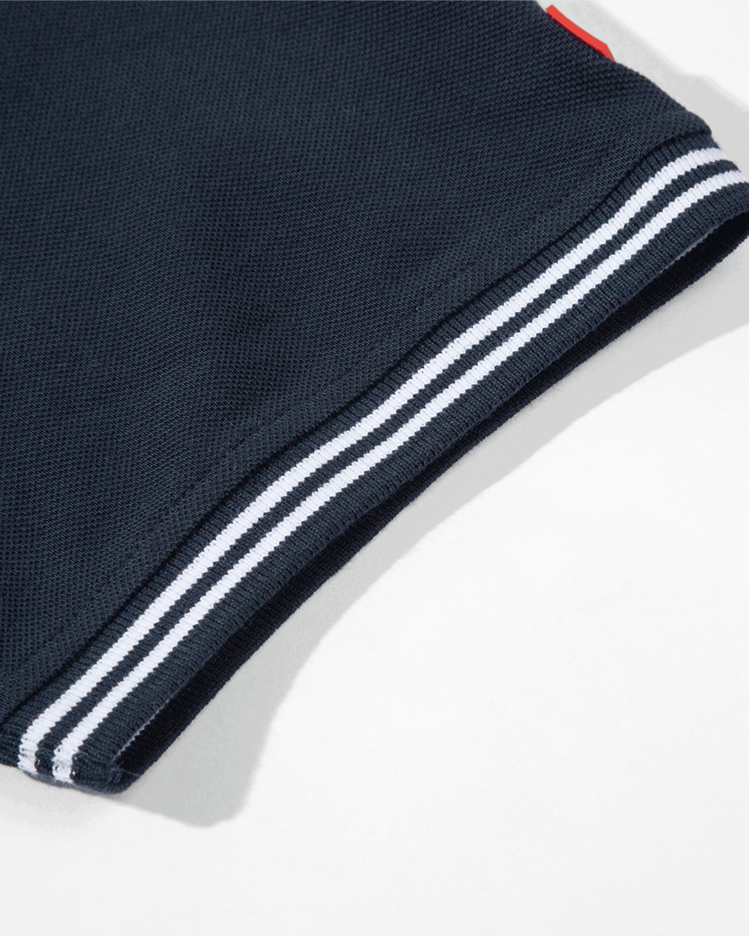 Shore Pique Polo Navy Blue XXL